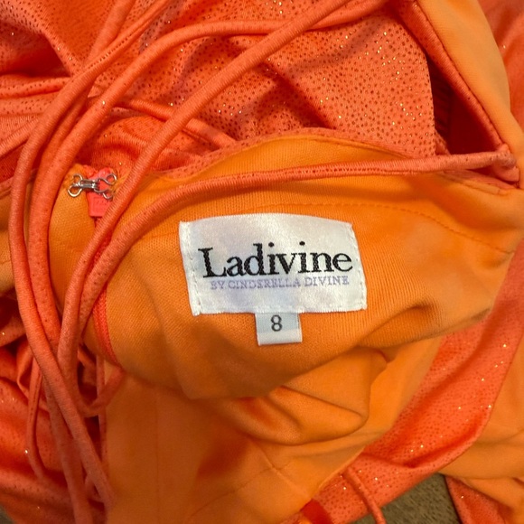 Ladivine Elegant Orange Evening Gown - Picture 8 of 15